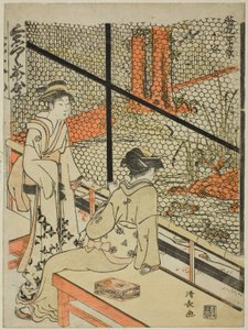 Shitaya, ze série "Deset scén čajoven (Chamise jikkei)" od Torii Kiyonaga