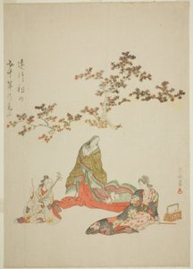 Surimono připomínající 50. výročí úmrtí herce Iwai Hanshiro III. od Torii Kiyonaga