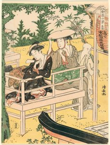 Takata, ze série "Deset letních scén v Edo (Edo natsu jikkei)" od Torii Kiyonaga