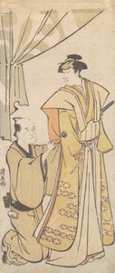 Herec Nakamura Riko I s obsluhou, ca. 1784. od Torii Kiyonaga