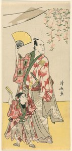 Herci Ichikawa Danjuro V a Ichikawa Ebizo IV, z pentaptychu jedenácti herců oslavujících festival svatyně bratří Soga od Torii Kiyonaga