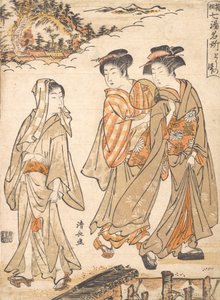 To-no Sawa Název jednoho z horkých pramenů v Hakone, ca. 1779. od Torii Kiyonaga