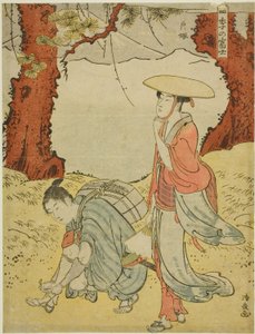 Totsuka, ze seriálu „Mount Fuji in the Four Seasons (Shiki no Fuji)“ od Torii Kiyonaga