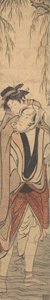 Dva milenci přes řeku, konec 18. století. od Torii Kiyonaga