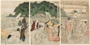 Návštěvníci Enoshimy od Torii Kiyonaga