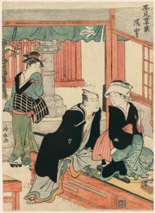 Yushima ze série Scény deseti čajoven (Chamise jikkei) od Torii Kiyonaga