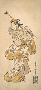 Ichikawa Monnosuke Jako opičí show r Opičí kaligrafie s mužem, že? 1720-25. od Torii Kiyonobu I