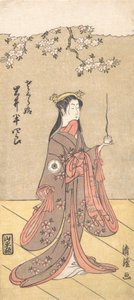 Herec Iwai Hanshiro IV jako Sakura Hime, třešňová princezna, 1767.