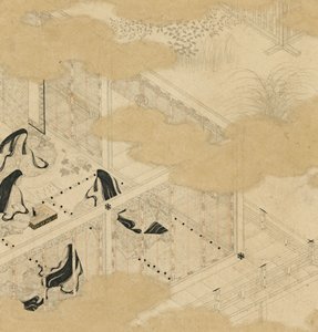Alba scén z Příběhu Genji Genji monogatari gajo, začátek 17. století. od Tosa Mitsunori