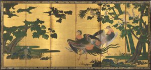 Peafowl a Phoenixes, konec 1500s. od Tosa Mitsuyoshi