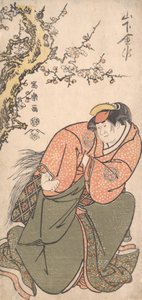 Herec Yamashita Kinshaku II jako Sadatova manželka Iwate, 1794-95., 1794-9 od Toshusai Sharaku