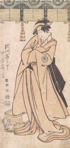 Herec Segawa Tomisaburo II jako Otomosova služebná Wakakusa, ve skutečnosti princ Korehito, ..., 1794-7 od Toshusai Sharaku