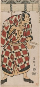 Herec Otani Hiroji III jako Hata no Taizan Taketora od Toshusai Sharaku