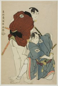 Čaj c a rs Ichikawa Omezo II (R) Jak jsem viděl Hyotaro Idea d Ota duha dobrý (L) Jako Kawashima kolem Tokibu od Toshusai Sharaku