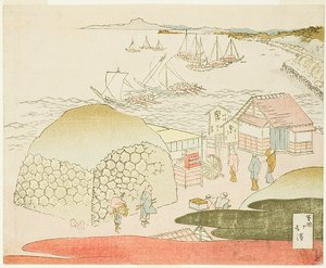 Pohled na Takanawu od Totoya Hokkei