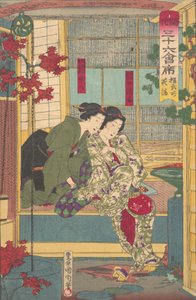 Kobusho Kasei ze série třicet šest restaurací v Novém Tokiu, konec 19. století. od Toyohara Kunichika