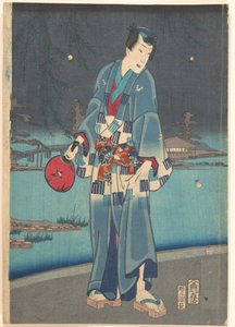 Moderní Genji - Pozorování světlušek (Imayō Genji Shiken Hotaru Asobi) od Toyohara Kunichika