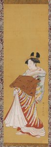 Yujo na přehlídce, konec 18. století. od Toyonobu Utagawa