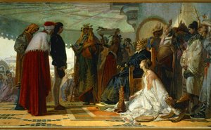 Marco Polo před tatarským velkochánem... (malba na plátně)