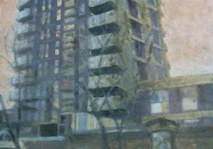 Místo k životu 19, 2011 (olej na překližce) od Trevor Burgess