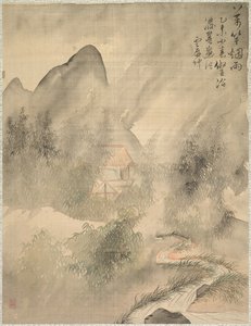 Deset tisíc bambusů v mlze a dešti, 1847. od Tsubaki Chinzan