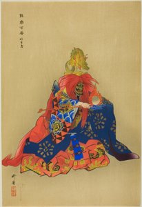 Čikubušima, ze série "Sto no dramat (Nogaku hyakuban)" od Tsukioka Kogyo