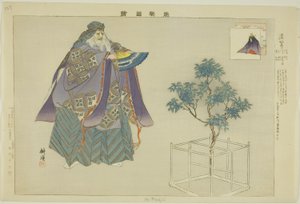 Domyoji, ze série "Pictures of No Performances (Nogaku Zue)" od Tsukioka Kogyo