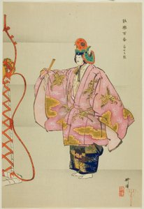 Fudži Taiko, ze série "Sto dramat (Nogaku hyakuban)" od Tsukioka Kogyo