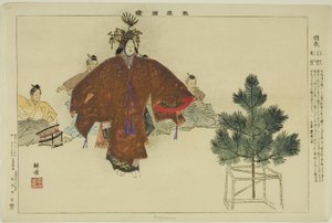 Hagoromo, ze série "Pictures of No Performances (Nogaku Zue)" od Tsukioka Kogyo