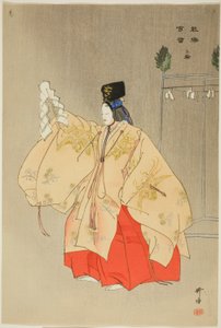Miwa, ze série "One Hundred No Dramas (Nogaku hyakuban)" od Tsukioka Kogyo