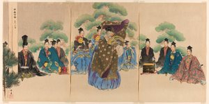 Okina, ze série "One Hundred No Dramas (Nogaku hyakuban)" od Tsukioka Kogyo
