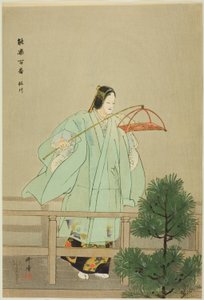 Sakuragawa, ze série "Sto dramat (Nogaku hyakuban)" od Tsukioka Kogyo