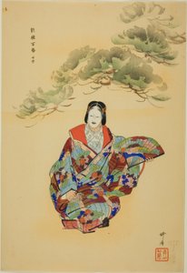 Senju, ze série "Sto dramat (Nogaku hyakuban)" od Tsukioka Kogyo