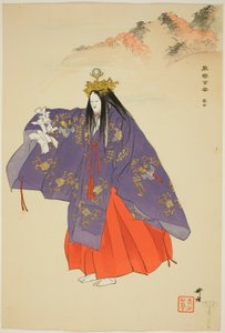 Tatsuta, ze série "Sto no dramat (Nogaku hyakuban)" od Tsukioka Kogyo