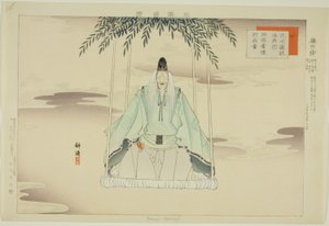 Yugyo Yanagi, ze série "Pictures of No Performances (Nogaku Zue)" od Tsukioka Kogyo