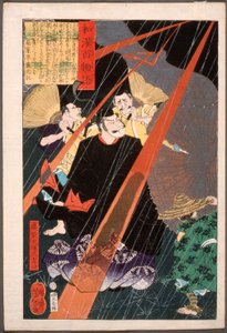 Mashiba Hisayoshi, der Tairyō, im Blitz od Tsukioka Yoshitoshi