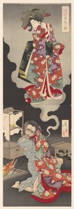 Princezna Sakura seigen daraku no zu od Tsukioka Yoshitoshi