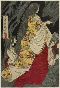 Nadpřirozené bytosti v Shirazunoyabu v Yawatě od Tsukioka Yoshitoshi
