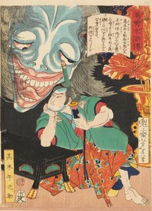Takagi Umanosuke s duchem, 1866 od Tsukioka Yoshitoshi