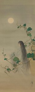Duch zesnulého Yugao propletený v Moonflower Vines..., ca. 1892. od Tsukioka Yoshitoshi