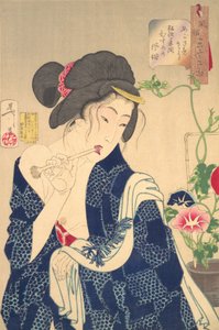 Waking Up: A Girl of the Koka Era 1844-1848, 1888. od Tsukioka Yoshitoshi