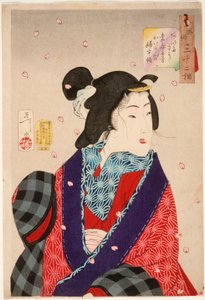 Touha se s někým setkat: kurtizána z období Kaei (1848-1853) od Tsukioka Yoshitoshi