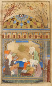 Nasireddinova observatoř v Meraga. Nasireddin Tusi († 1274) a čtyři muži, kteří postavili observatoř. od Turkish School