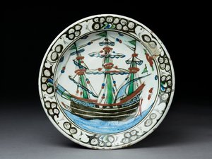 Miska z kamenné pasty s podglazurní dekorací, Iznik, c.1620-30 (keramika) od Turkish School