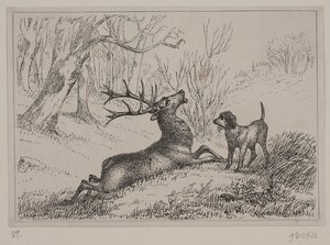 Ilustrace k básni „Hjorten“ od Gotfreda Rodea od Ubekendt