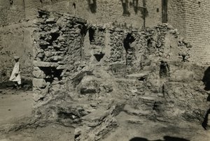 Ruiny kostela v klášteře svatého Simeona, Asuán, Egypt, fotografie Ugo Monneret de Villard od Ugo Monneret de Villard