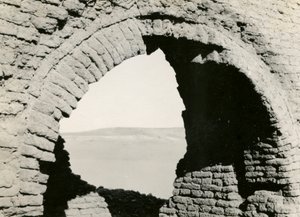 Zřícenina kostela v poušti, detail závěsu pro kopuli, Adindan, Egypt, fotografie Ugo Monneret de Villard od Ugo Monneret de Villard