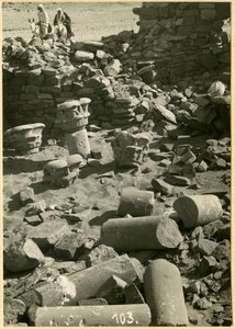 Zřícenina středověkého kostela Serreh, Sitte Gasma, Súdán, fotografie Ugo Monneret de Villard od Ugo Monneret de Villard