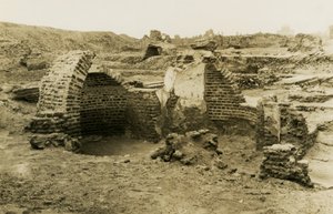 Trojlodní budova, al-Fustát, Egypt, fotografie Ugo Monneret de Villard od Ugo Monneret de Villard