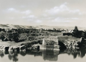 Pohled na ostrov Elephantine s Nilem, Egypt, fotografie Ugo Monneret de Villard od Ugo Monneret de Villard